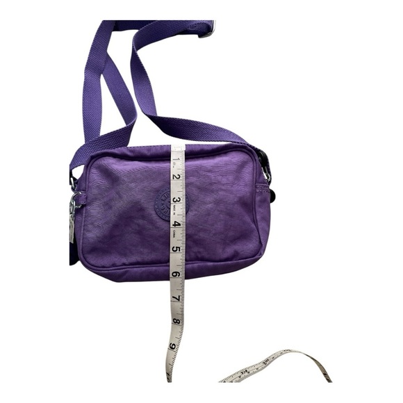 Kipling Purple Small Crossbody Bag Double Zip w Adjustable Strap HB6382 - Picture 7 of 8